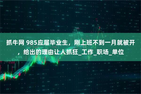抓牛网 985应届毕业生，刚上班不到一月就被开，给出的理由让人抓狂_工作_职场_单位